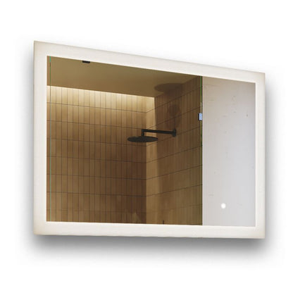 Rektangulært LED-spejl 100x70 cm med Touch Betjening