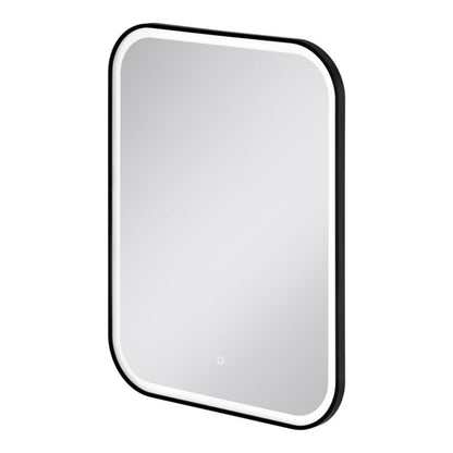 Rektangulært LED-spejl 80x60 cm Sort