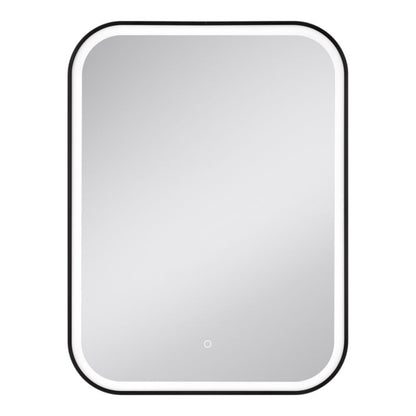 Rektangulært LED-spejl 80x60 cm Sort