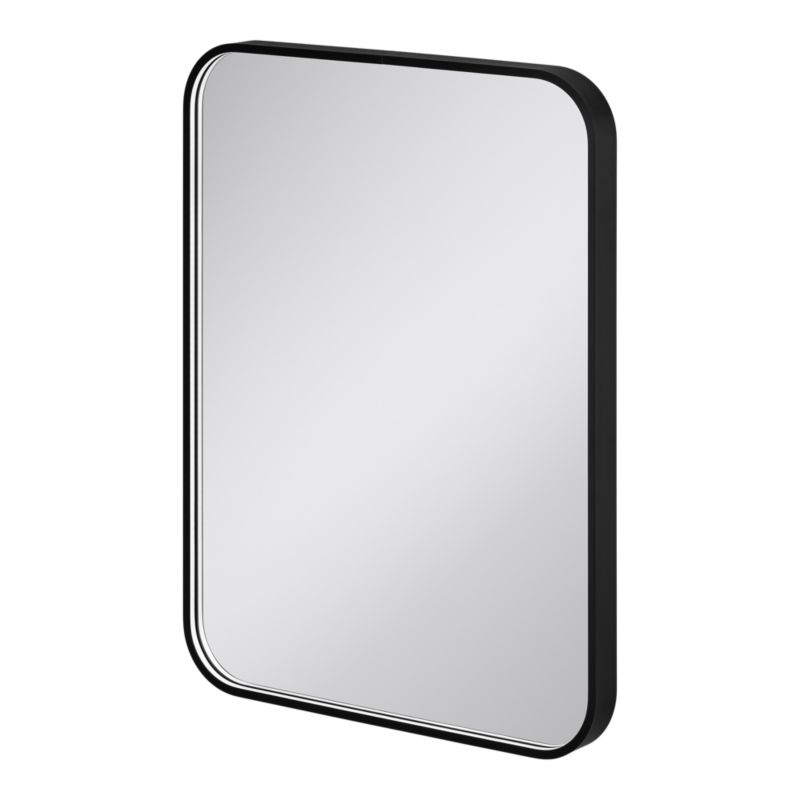 LED-spejl Rektangulært 60 x 80 cm Sort med Dæmper