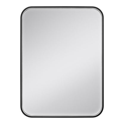 LED-spejl Rektangulært 60 x 80 cm Sort med Dæmper