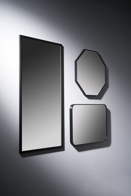 Rektangulært Spejl Loft 120 x 60 cm Sort Aluminiumsramme