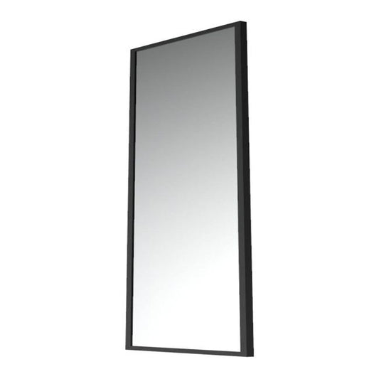 Rektangulært loftspejl 120 x 60 cm med sort ramme