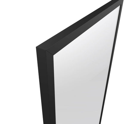 Rektangulært spejl Loft 163 x 43 cm i sort ramme