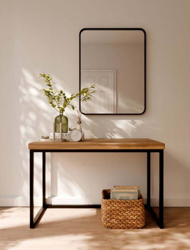 Rektangulært Spejl Torre 50x70 cm Sort