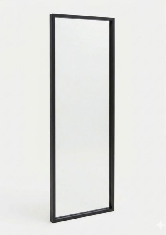 Rektangulært Spejl 45x150 cm Sort Ramme