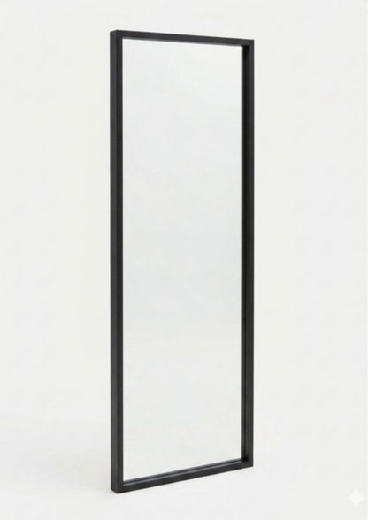 Rektangulært Spejl 45x150 cm Sort Ramme