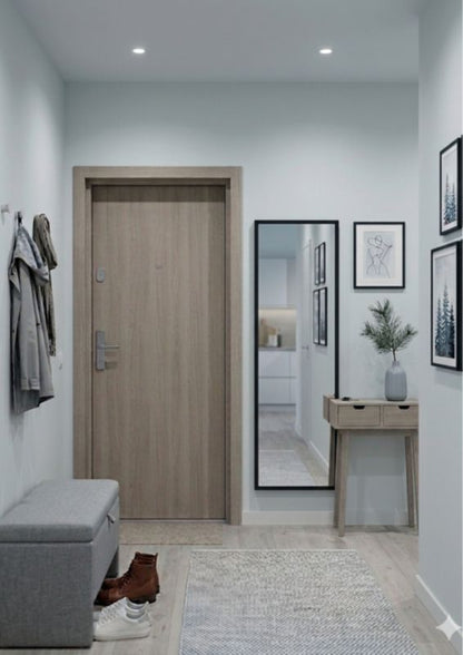 Rektangulært Spejl 45x150 cm Sort Ramme