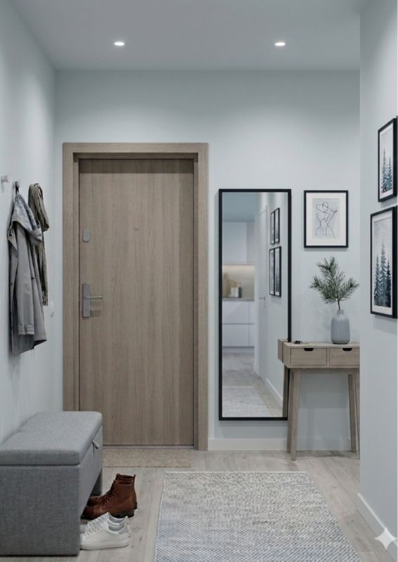 Rektangulært Spejl 45x150 cm Sort Ramme