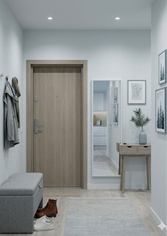 Rektangulært Spejl Vero 45 x 150 cm Kremfarvet Ramme