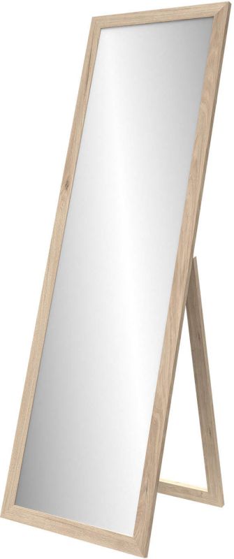 Sicilia spejl 46 x 146 cm med egetræsramme