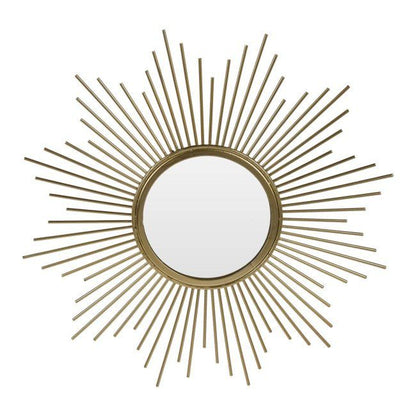 Sol-spejl 32,5 x 32,5 x 5 cm med guldramme