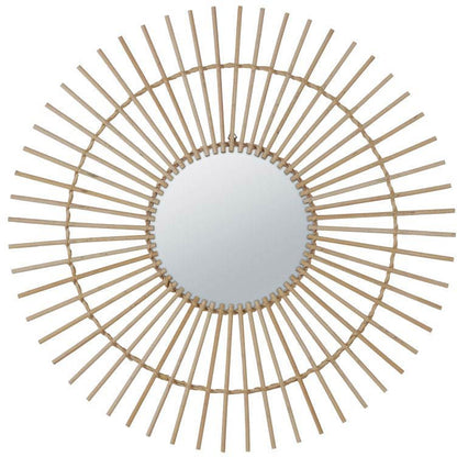Spejl Birma Rund 70 cm Natur | 5903754804991