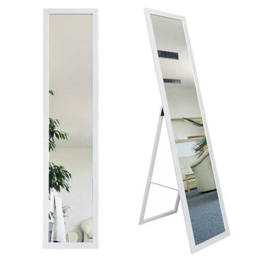 Stående spejl BD art til garderobe i skandinavisk stil 155 x 35,8 cm hvid 1 stk.