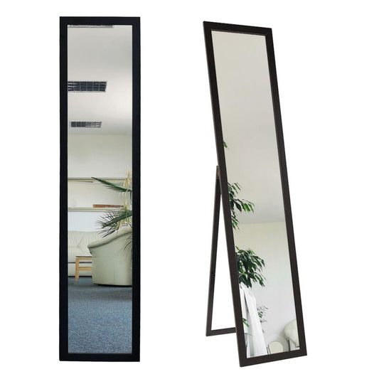 Stående spejl BD art til garderobe skandinavisk 155 x 35,8 cm sort 1 stk.