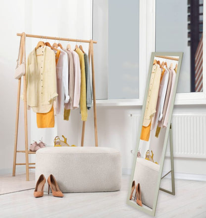 BD Art fritstående spejl til garderobe i skandinavisk stil 155 x 35,8 cm, blegnet eg