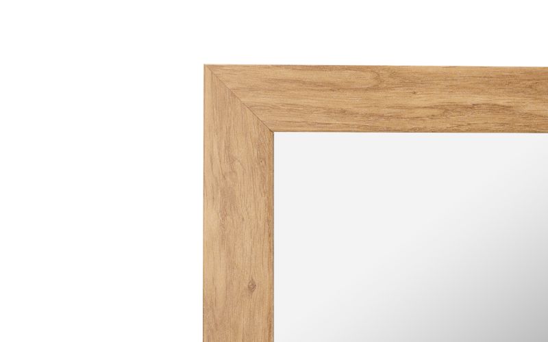 BD Art fritstående spejl til garderobe i skandinavisk stil 155 x 35,8 cm i egetræ