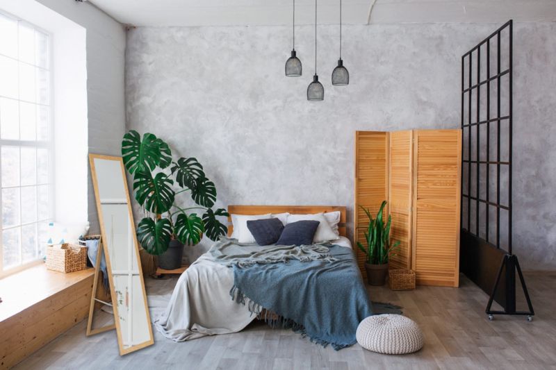 BD Art fritstående spejl til garderobe i skandinavisk stil 155 x 35,8 cm i egetræ