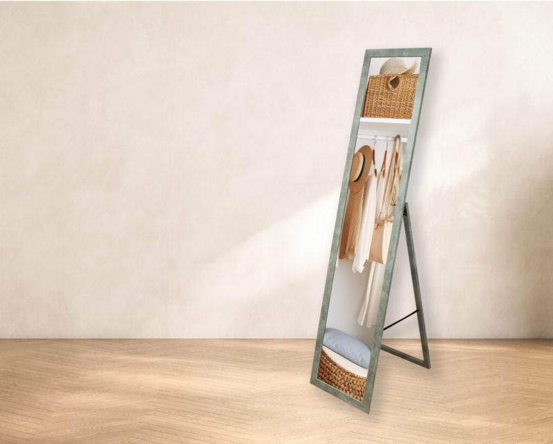 BD Art stående spejl til garderobe i skandinavisk stil 155 x 35,8 cm betonfarve, 1 stk.