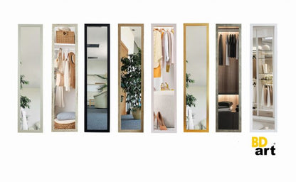 BD Art stående spejl til garderobe i skandinavisk stil 155 x 35,8 cm betonfarve, 1 stk.