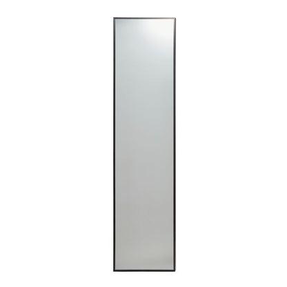 Rektangulært stående spejl 35x150 cm sort aluminium