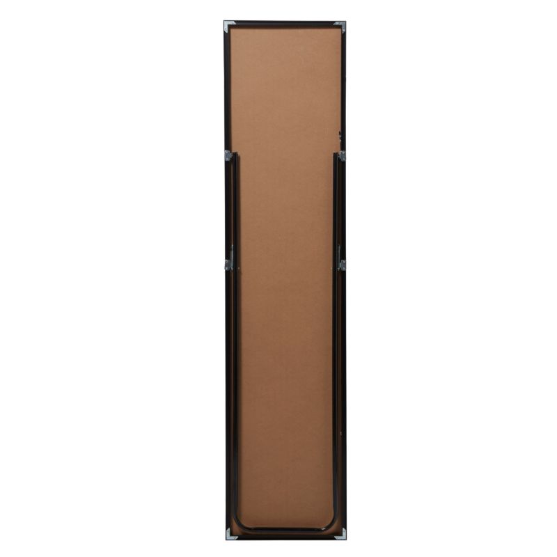 Rektangulært stående spejl 35x150 cm sort aluminium