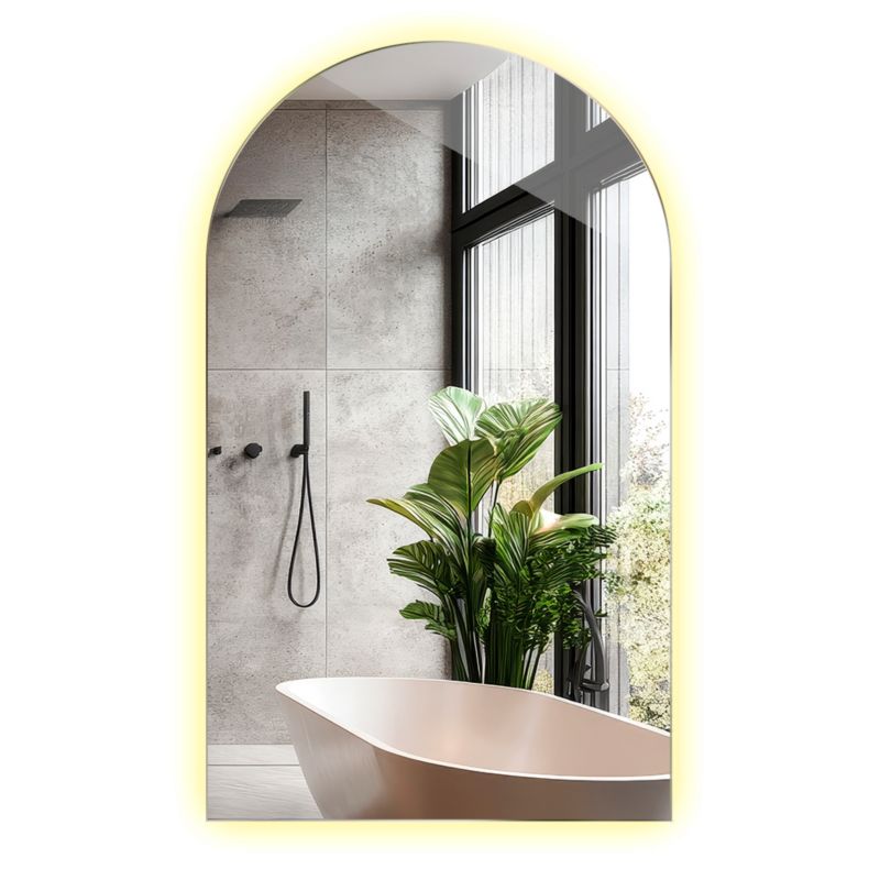 Tulup ovalt spejl med LED-belysning 45x80 cm til entréen, 1 stk.