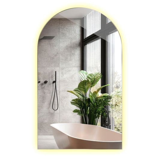 Tulup ovalt spejl med LED-belysning 45x80 cm til entréen, 1 stk.