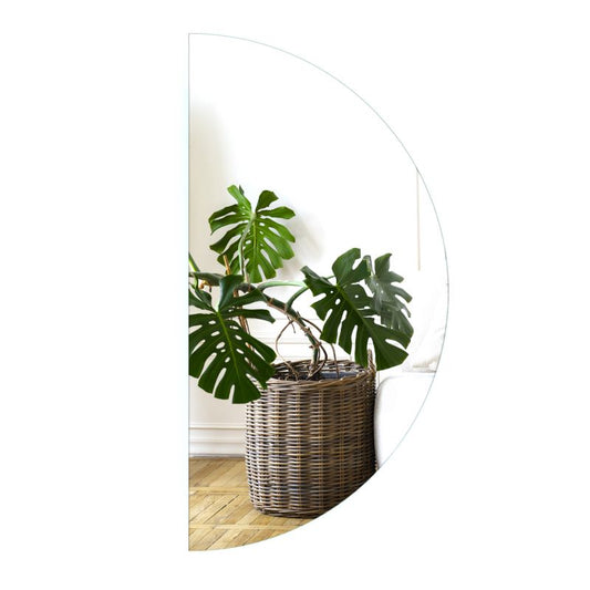 Tulup halvrundt spejl 40x80 cm med neutralt LED-lys, 1 stk.
