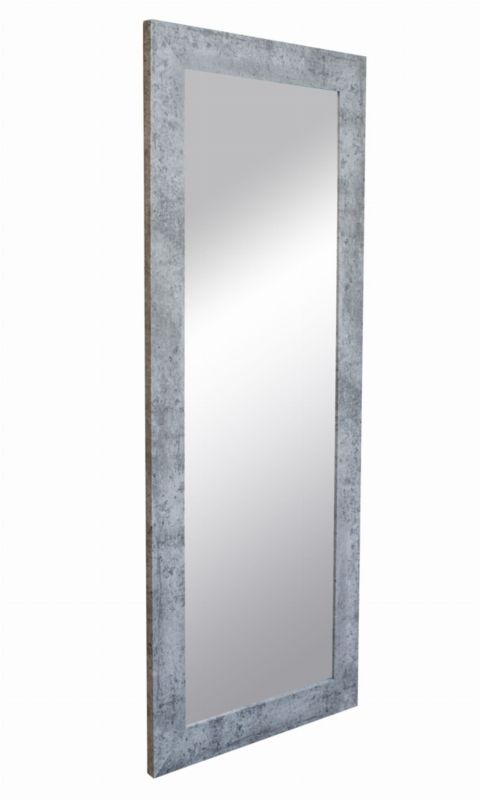 BD art hængespejl i dekorativ ramme 120x50 cm i betongrå til stue, værelse og soveværelse, 1 stk.