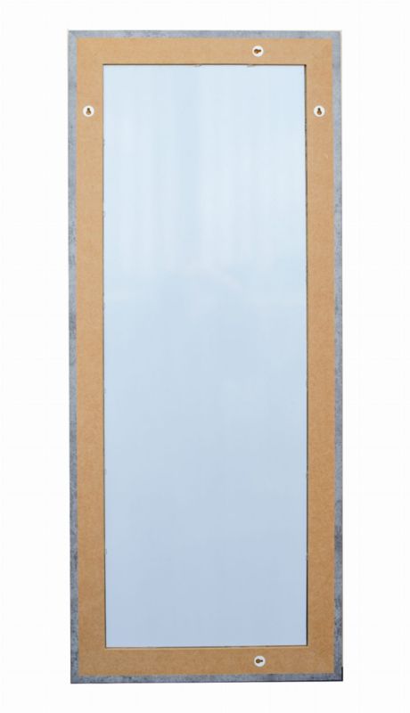 BD art hængespejl i dekorativ ramme 120x50 cm i betongrå til stue, værelse og soveværelse, 1 stk.