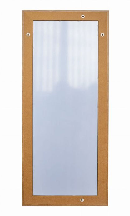 BD art hængespejl i dekorativ ramme 120x50 cm, egetræsfarvet til stue og soveværelse, 1 stk.