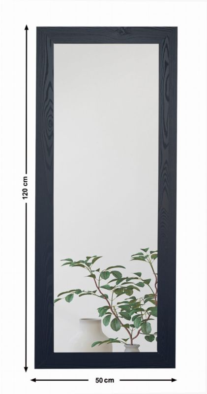 BD art hængespejl i dekorativ ramme 120x50 cm i sibiu-lærkefarve til stue og soveværelse, 1 stk.