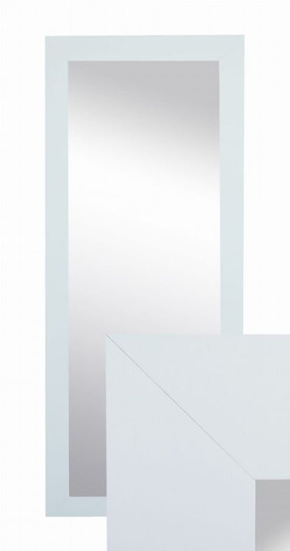 BD art væghængt spejl i dekorativ ramme 120x50 cm, hvidvasket fyrretræ til stue, værelse og soveværelse, 1 stk.