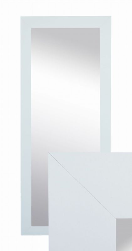 BD art væghængt spejl i dekorativ ramme 120x50 cm, hvidvasket fyrretræ til stue, værelse og soveværelse, 1 stk.