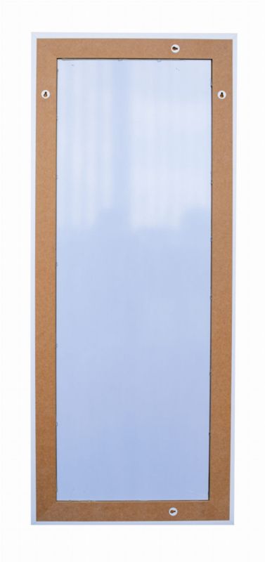 BD art væghængt spejl i dekorativ ramme 120x50 cm, hvidvasket fyrretræ til stue, værelse og soveværelse, 1 stk.