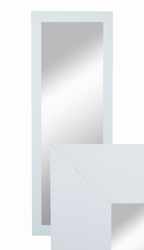BD art hængespejl i dekorativ ramme 150x50 cm, hvid til stue og soveværelse, 1 stk.