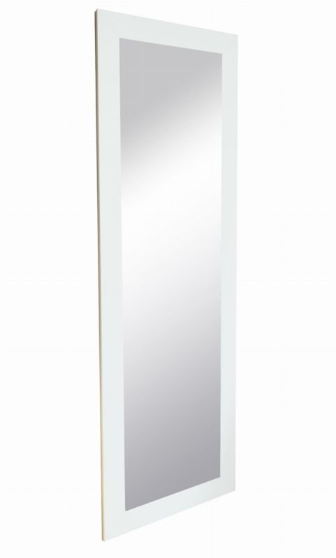 BD art hængespejl i dekorativ ramme 150x50 cm, hvid til stue og soveværelse, 1 stk.