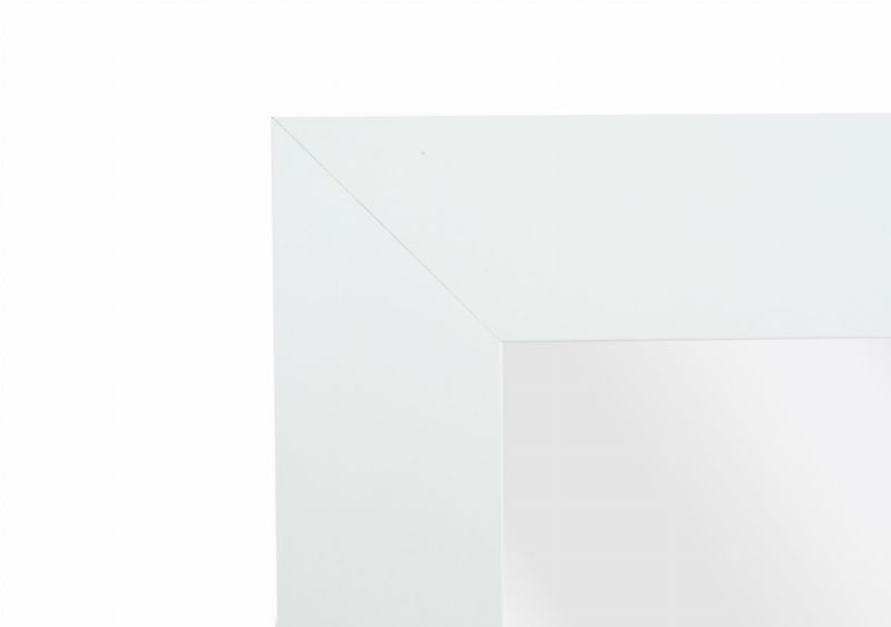 BD art hængespejl i dekorativ ramme 150x50 cm, hvid til stue og soveværelse, 1 stk.