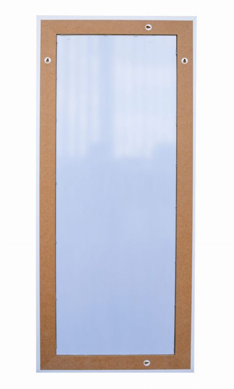 BD art hængespejl i dekorativ ramme 150x50 cm, hvid til stue og soveværelse, 1 stk.