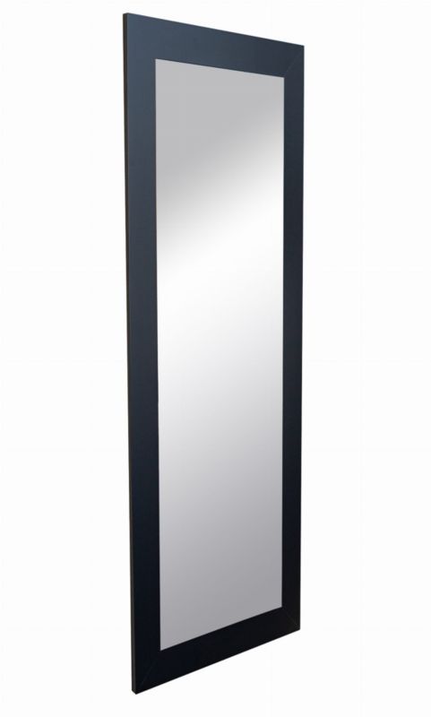 BD art hængespejl i dekorativ ramme 150x50 cm, mat-sort til stue, værelse og soveværelse, 1 stk.