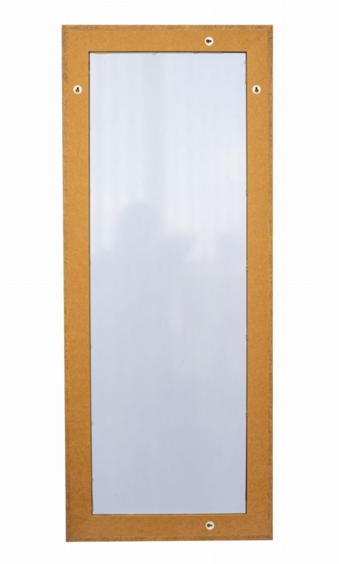 BD art hængespejl i dekorativ ramme 150x50 cm, farve olieret eg til stue, soveværelse, 1 stk.