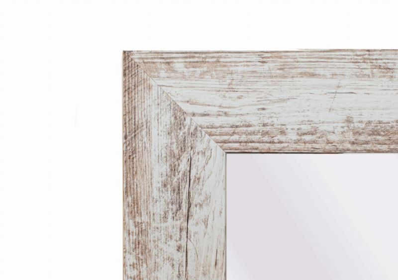 BD art hængespejl i dekorativ ramme 150x50 cm i blegnet fyrretræ til stue, værelse og soveværelse, 1 stk.