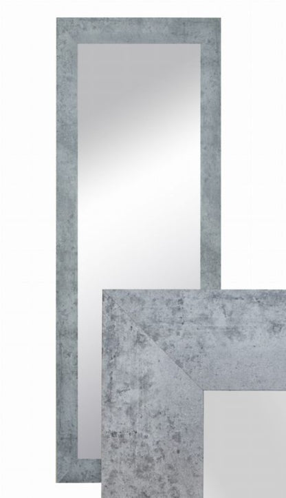 BD art hængespejl i dekorativ ramme 150x50 cm i betongrå til stue og soveværelse, 1 stk.