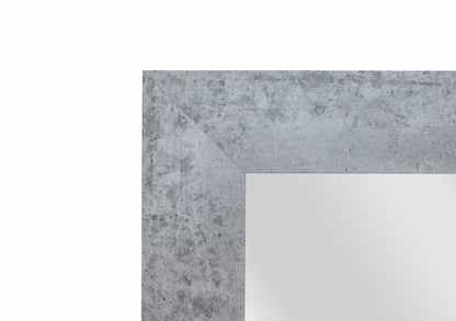 BD art hængespejl i dekorativ ramme 150x50 cm i betongrå til stue og soveværelse, 1 stk.