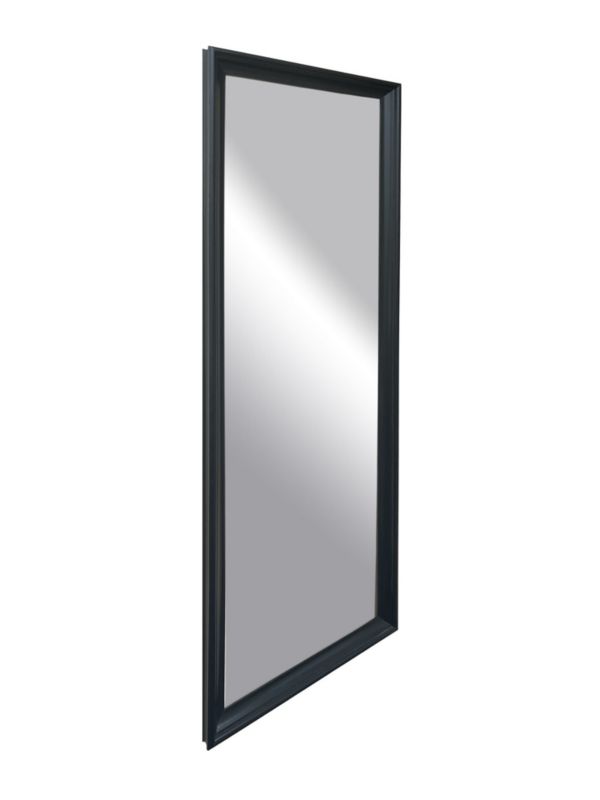 BD art hængespejl i dekorativ sort træramme 150x50 cm til stue og værelse, 1 stk.