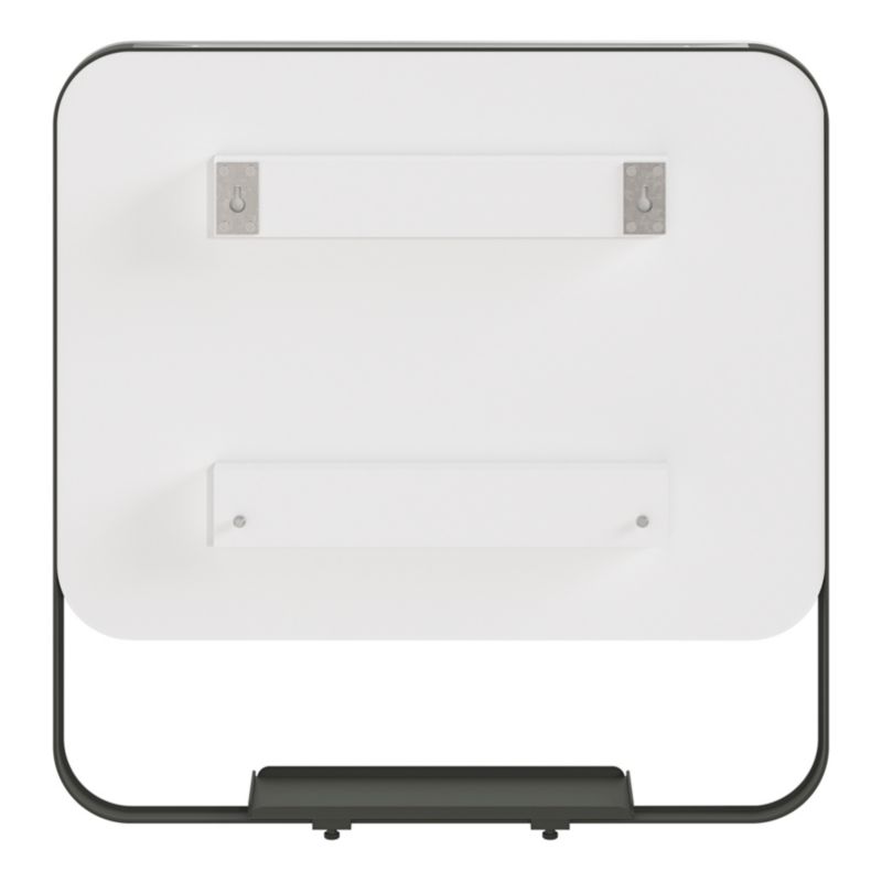 Spejl med hylde Rektangulært 60,5 x 47,5 cm Sort Aluminium