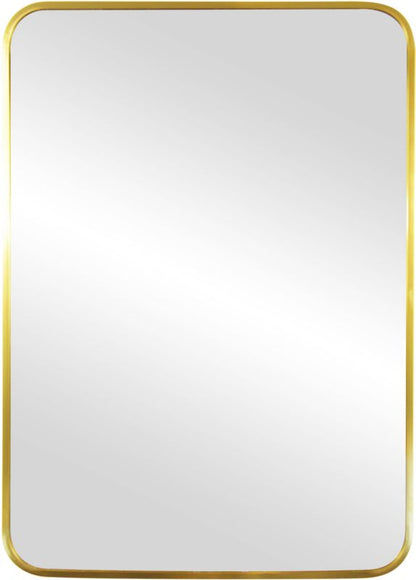 Sepio afrundet spejl 50 x 70 cm med gylden blank finish