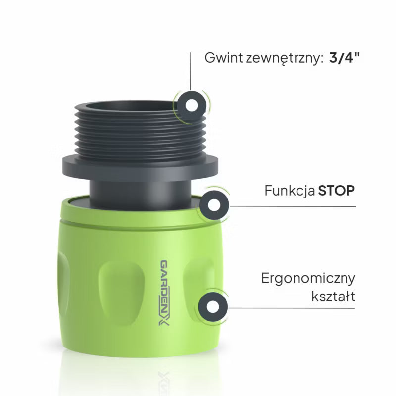 Lynkobling TS3104 STOP 3/4" Udvendigt Gevind Grøn