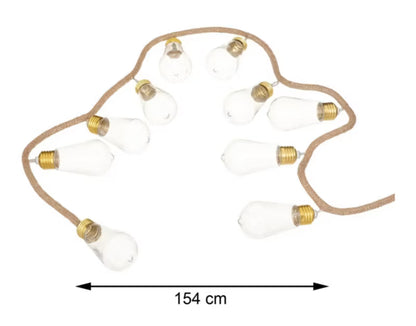 Lyskæde 10 LED 154 cm Beige